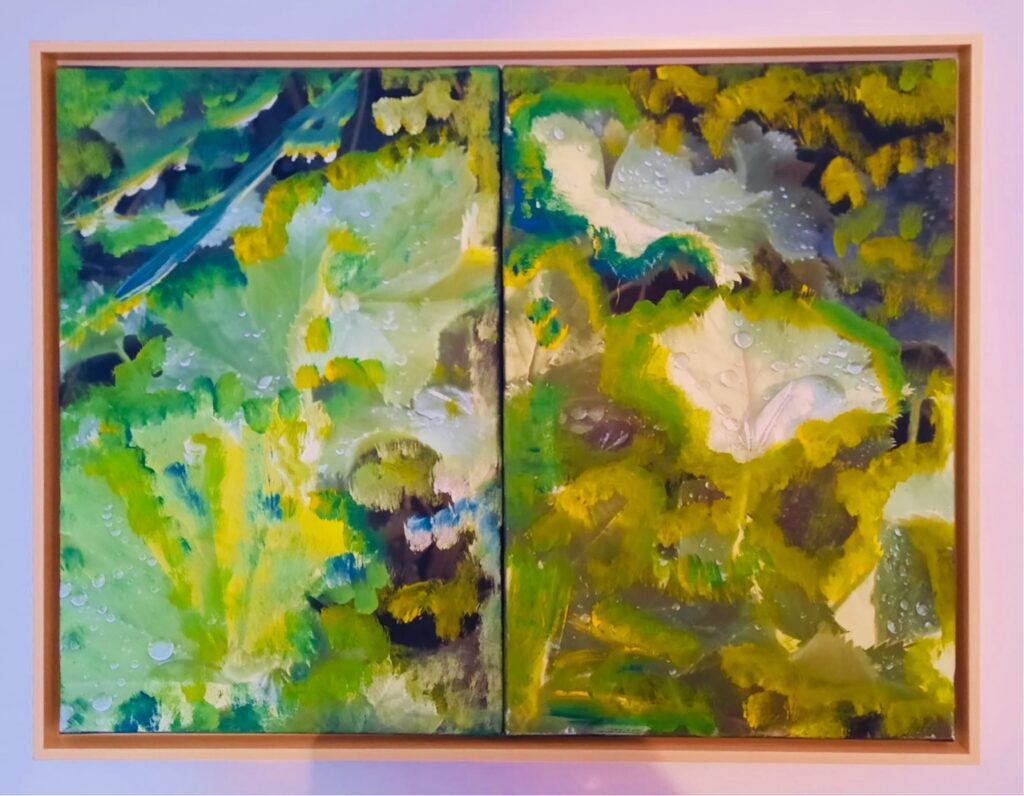 Titel" Jetzt-ham-er-der-Salat" by Aliv Franz Dyptichon 70x100 Mischtechnik auf Fotografie, 2025 Sammlung Monika und HansSeverin, Essen